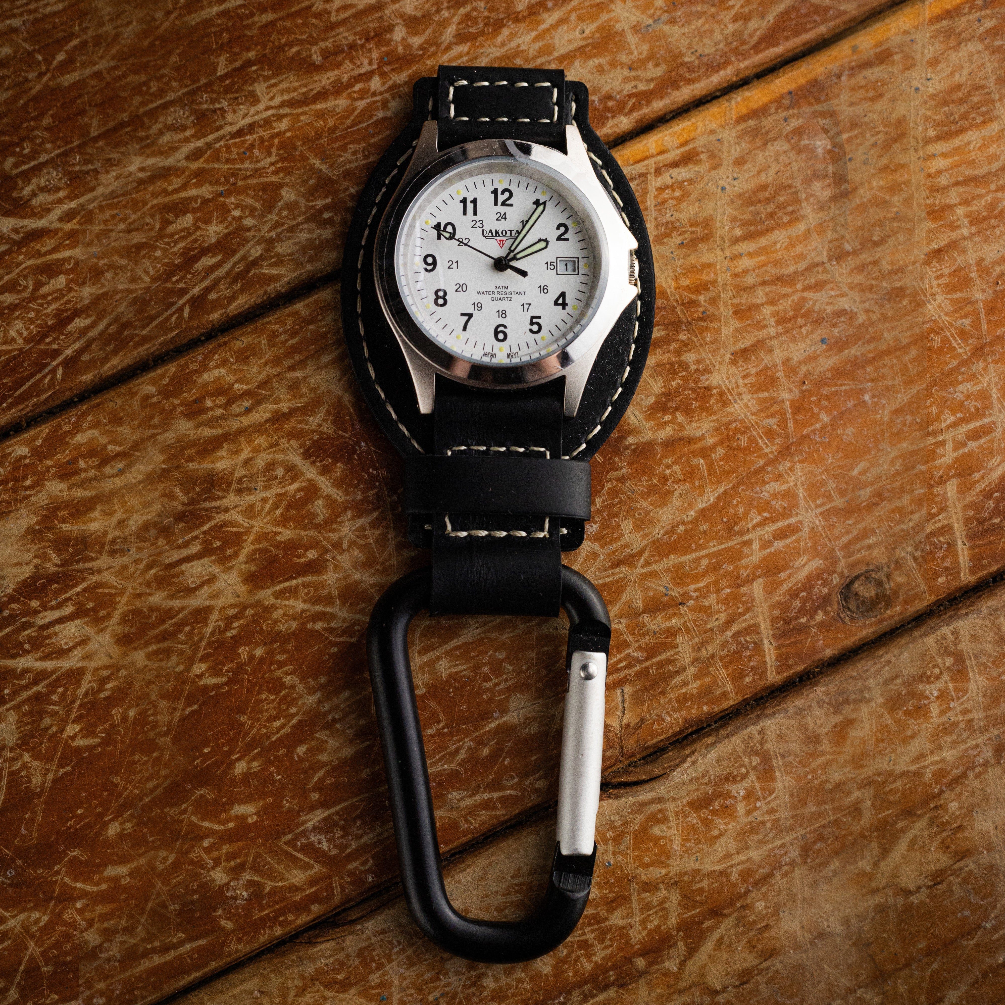 Dakota Leather Clip in Black