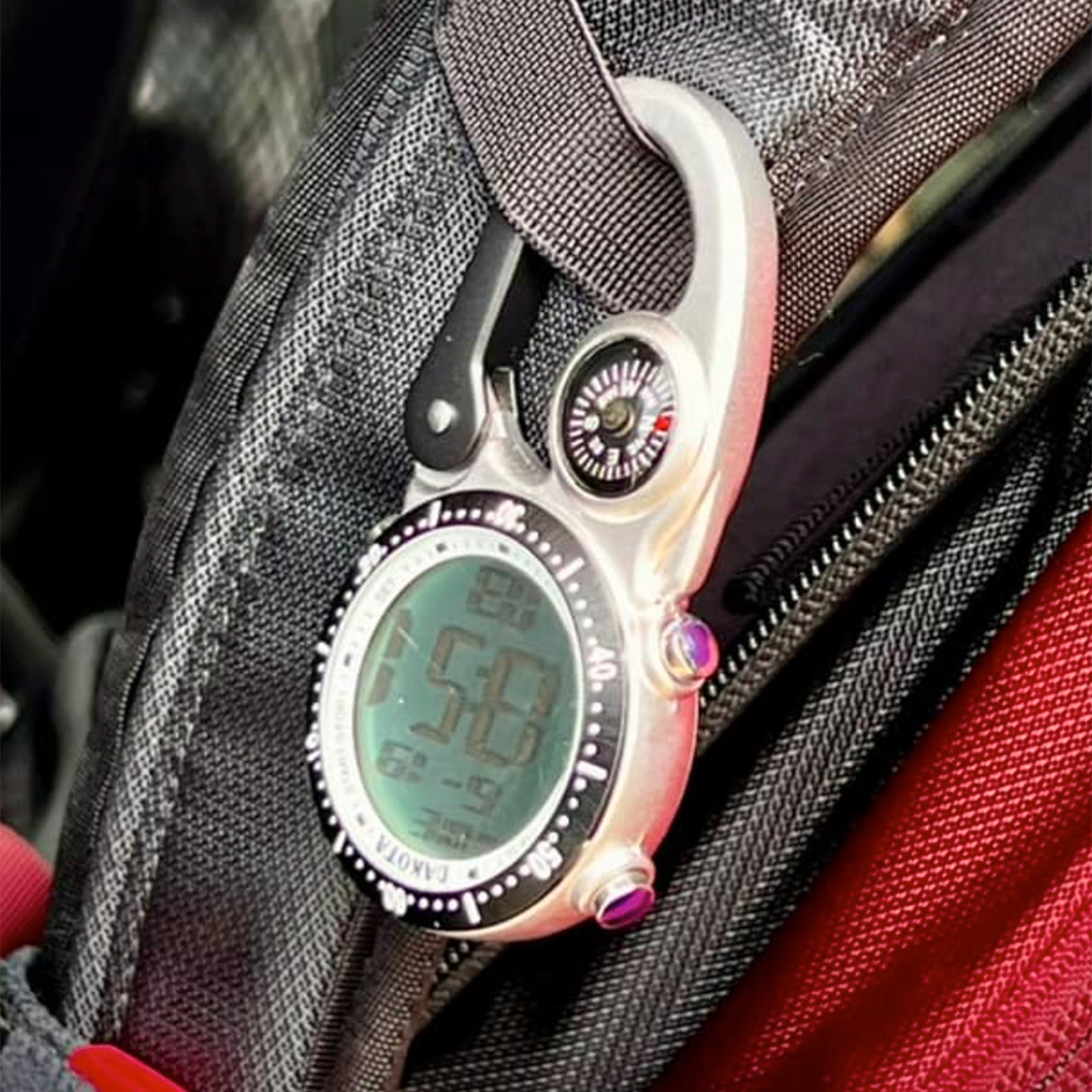 Digital Clip Watch in Silver