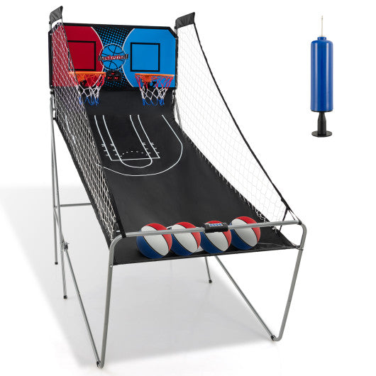 Dual Shot Basketball Arcade Game with 8 Game Modes & 4 Red Balls