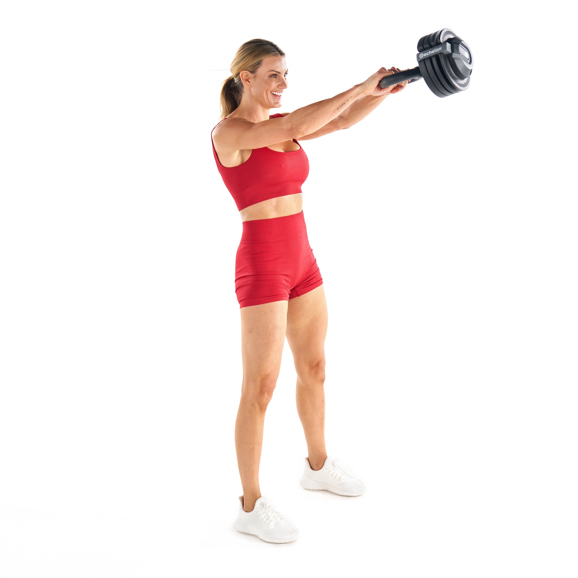 Echelon Strength Adjustable Dumbbells 752 with Stand