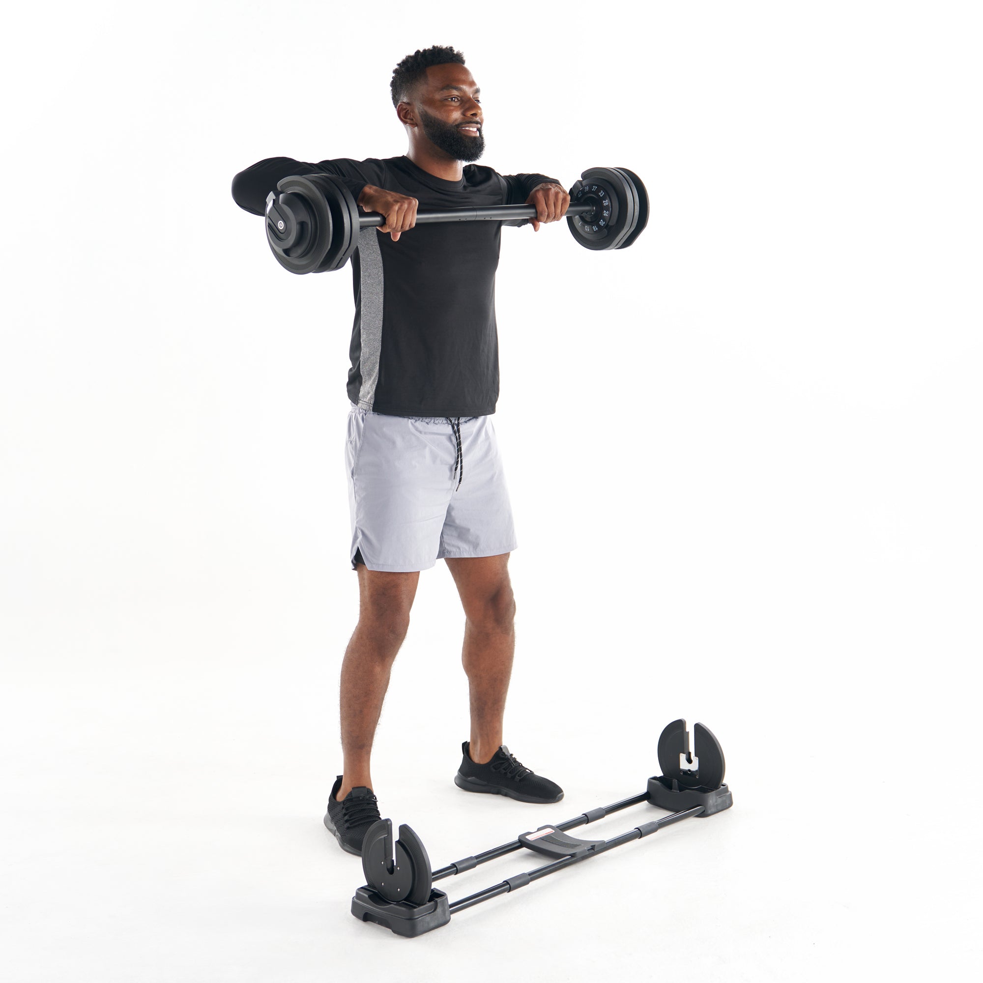 Echelon Strength Adjustable Dumbbells 752 with Stand