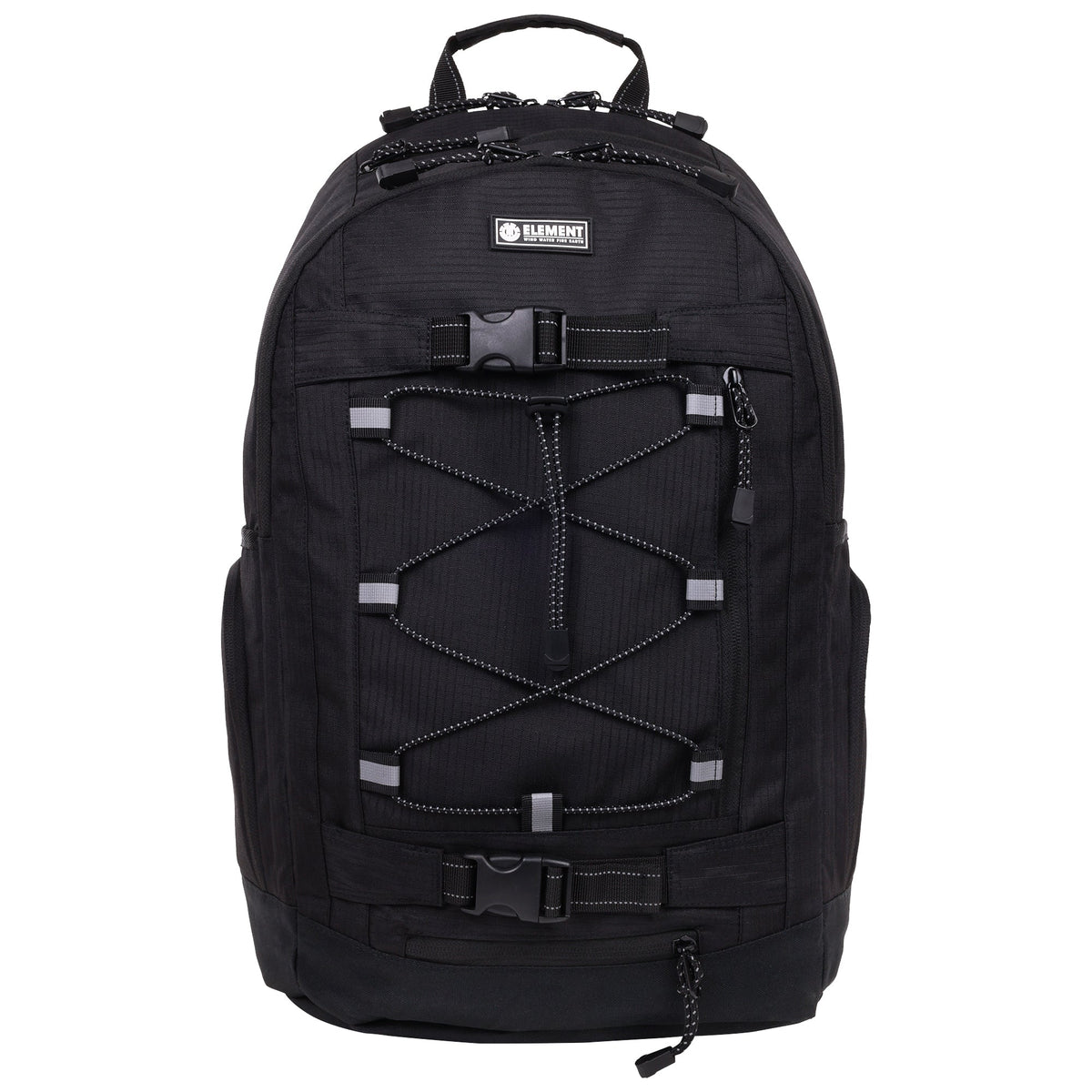 Element Ripstop Backpack- Durable Outdoor and School Bag with Skate Straps and Multiple Compartments, Black – Modell's Sporting Goods