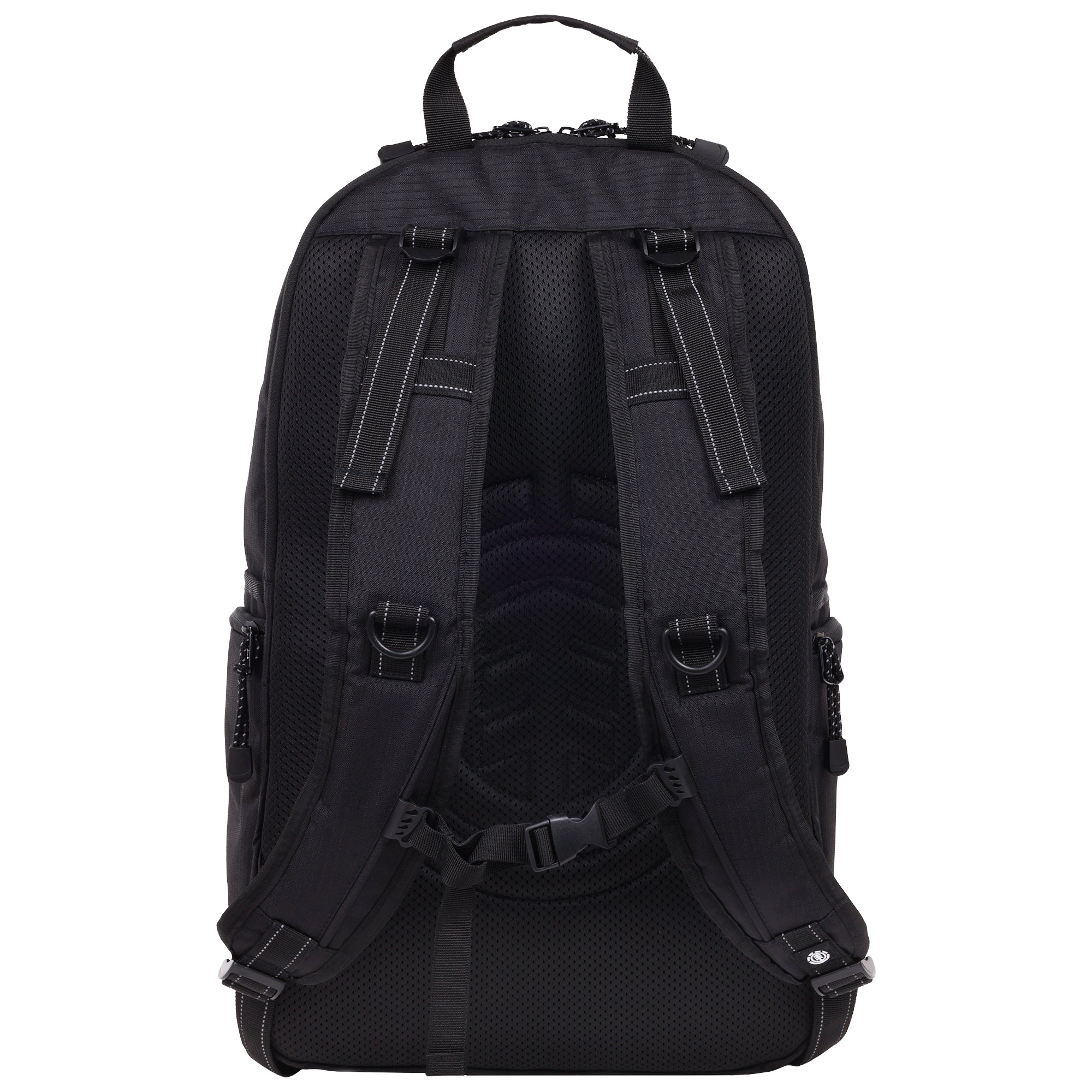 Element Ripstop Backpack- Durable Outdoor And School Bag With Skate Straps And Multiple Compartments, Black
