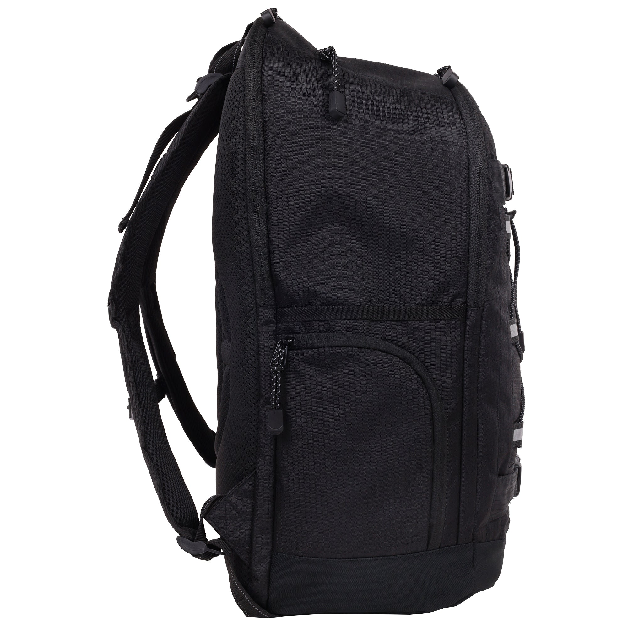 Element Ripstop Backpack- Durable Outdoor And School Bag With Skate Straps And Multiple Compartments, Black