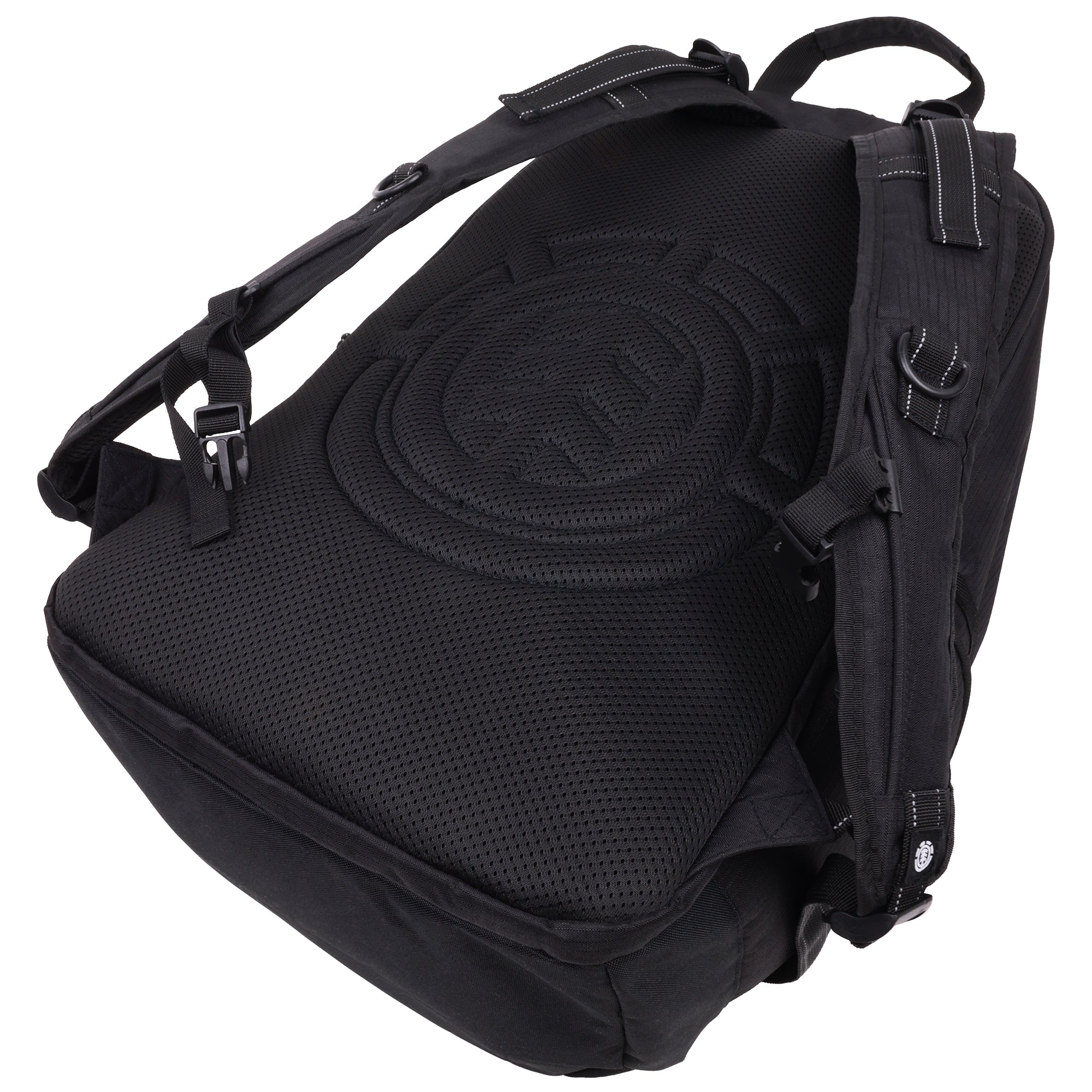 Element Ripstop Backpack- Durable Outdoor And School Bag With Skate Straps And Multiple Compartments, Black