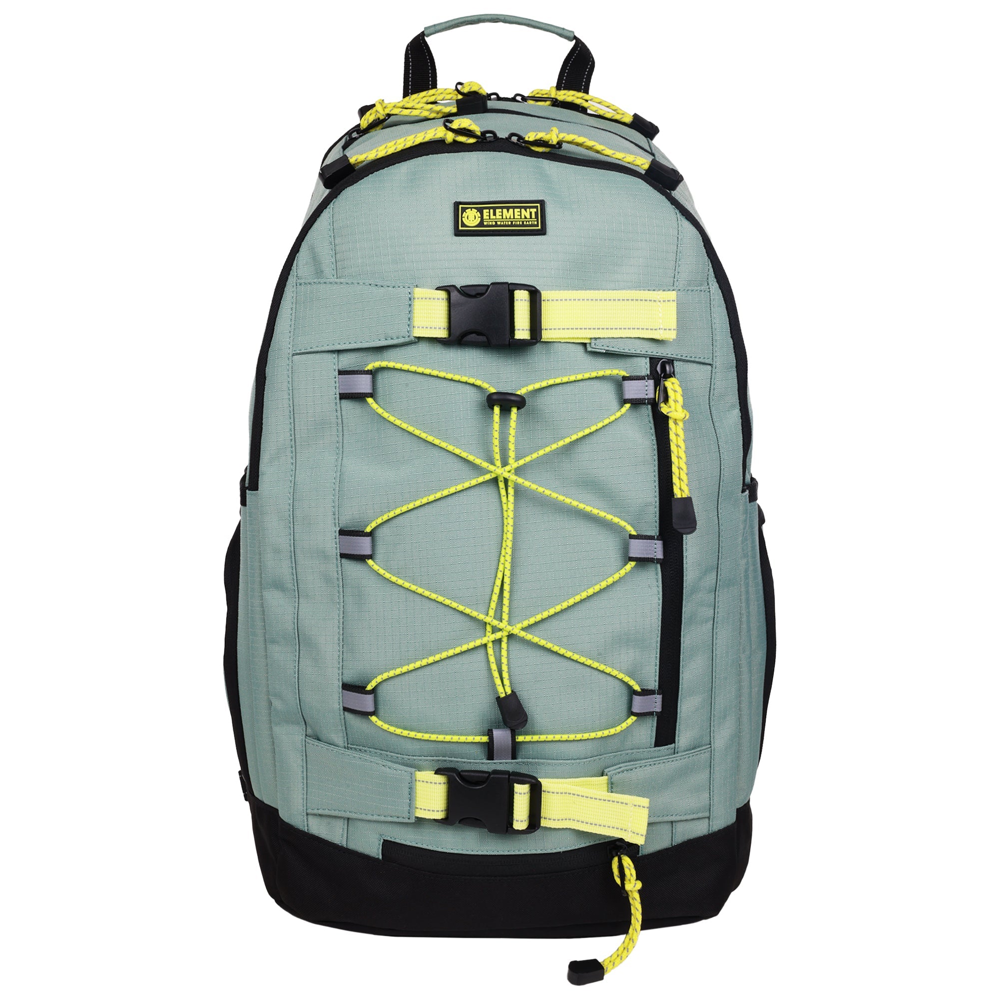 Element Ripstop Backpack- Durable Outdoor And School Bag With Skate Straps And Multiple Compartments, Sage