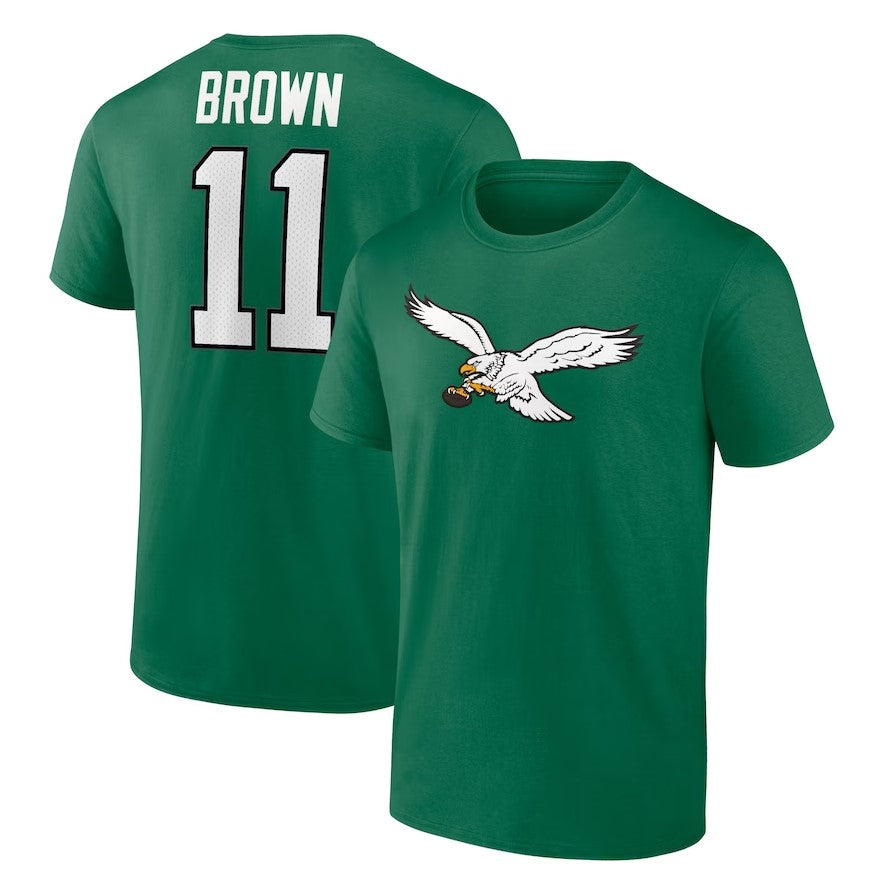 AJ Brown Philadelphia Eagles Player Icon Name & Number T-Shirt