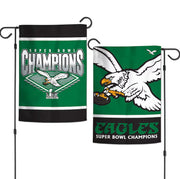 Philadelphia Eagles Super Bowl LIX Champions 12.5" x 18" Throwback Garden Flag
