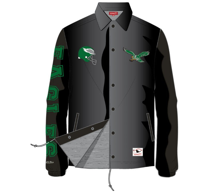 Philadelphia Eagles Coaches Classic Raglan Full-Snap Windbreaker Jacket