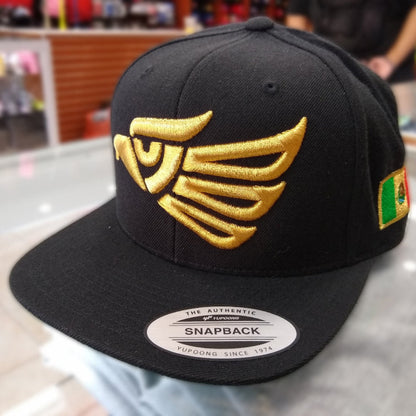 Embroidered Eagle & Mexico Slim Logo Snapback Hat