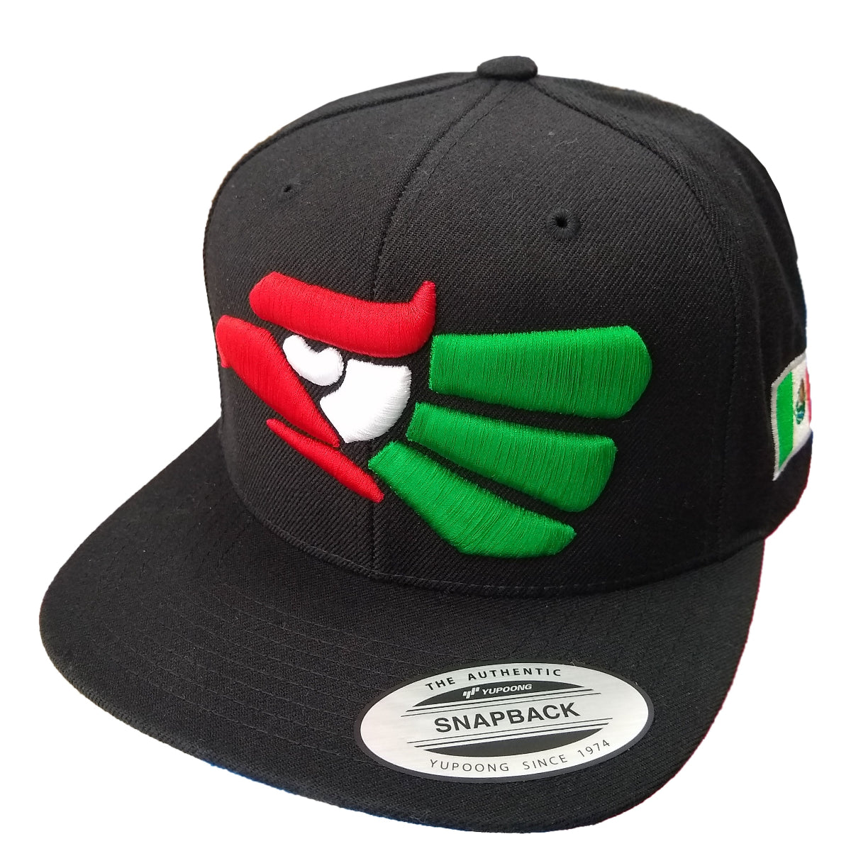 Embroidered Eagle & Mexico Flag Snapback Hat