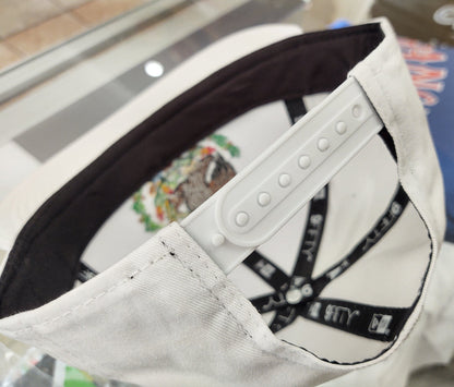 Embroidered Shield & Mexico Flag White Hat