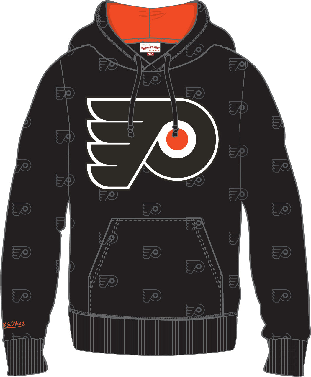 Philadelphia Flyers All Over Print Fleece Hoodie