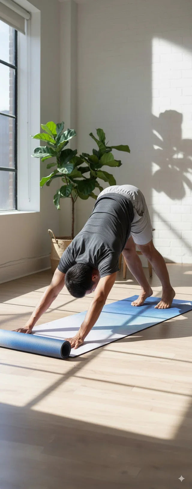 Yoga Mat | 6mm Thick | Blue | Non-slip | Eco Friendly | Yune Yoga | Serenity