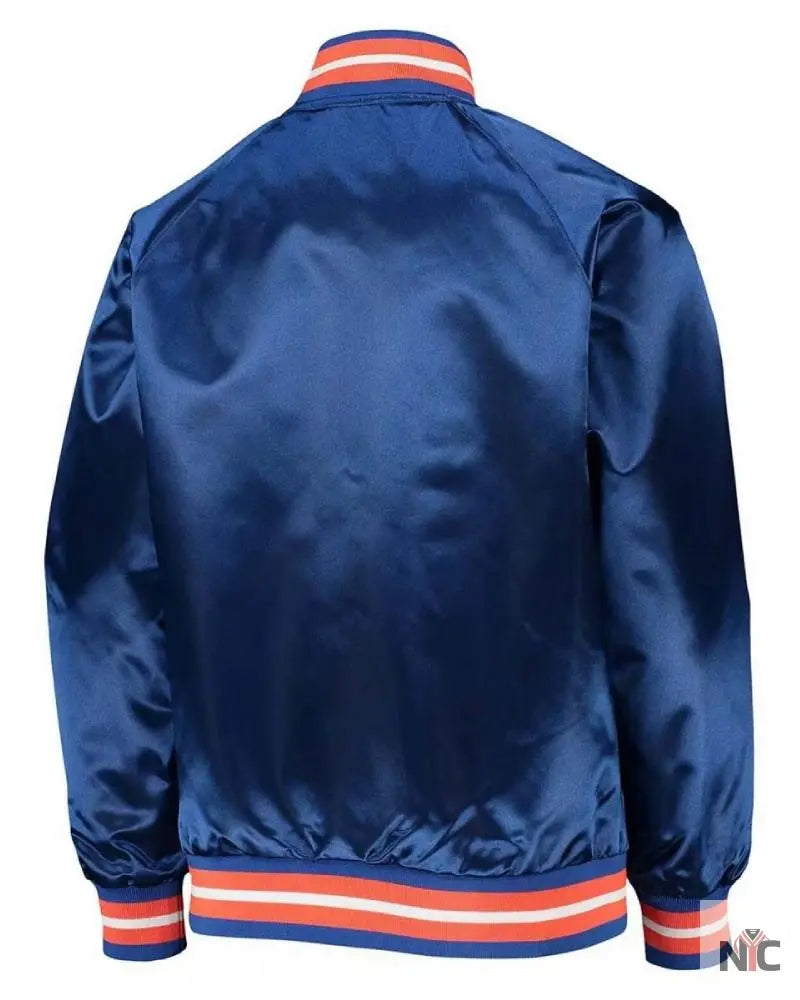 Hardwood Classics Ny Knicks Blue Satin Jacket