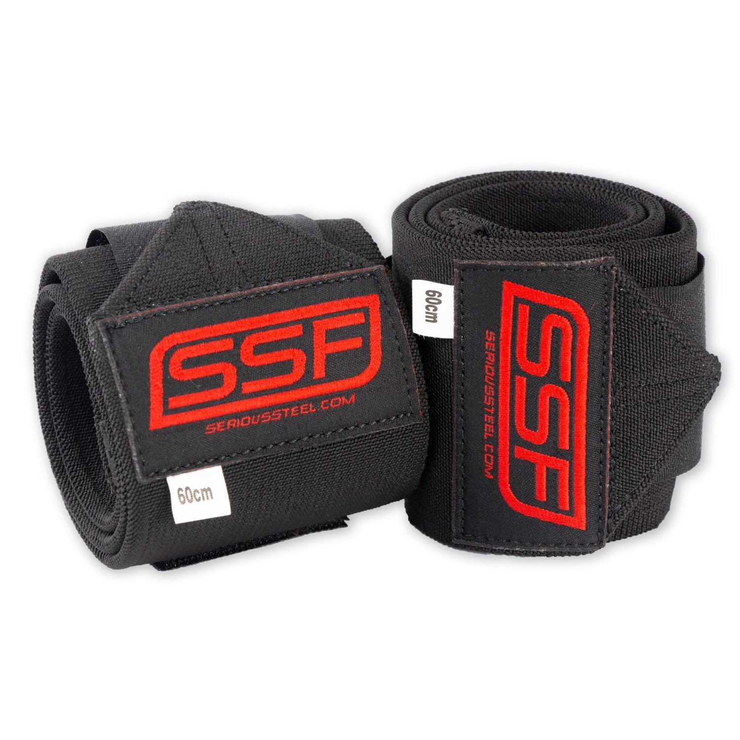 60 cm Black Heavy Duty Wrist Wraps