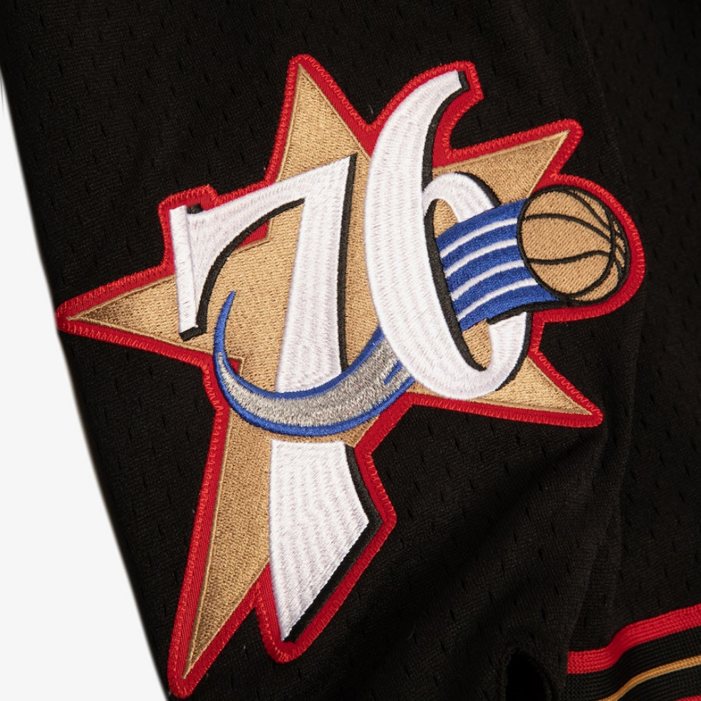 Philadelphia 76ers 97 Mitchell & Ness Authentic shorts- Black