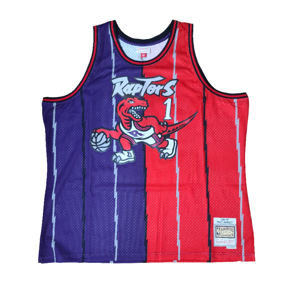Toronto Raptors Tracy McGrady Split Mitchell & Ness Swingman jersey