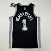 Autographed San Antonio Spurs Victor Wembanyama Black Authentic Basketball Jersey