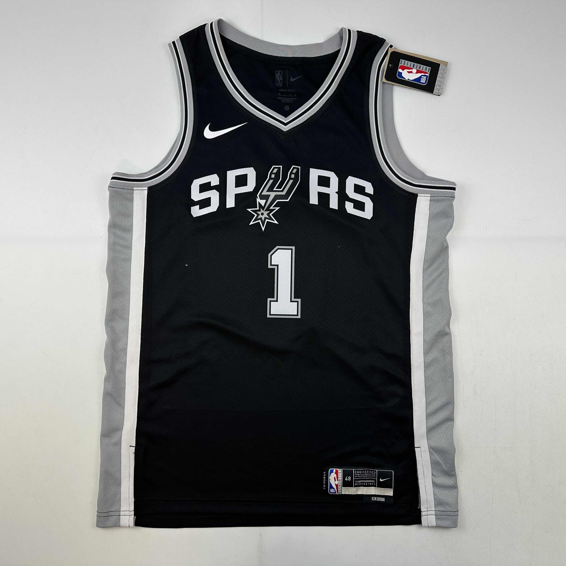 Autographed San Antonio Spurs Victor Wembanyama Black Authentic Basketball Jersey
