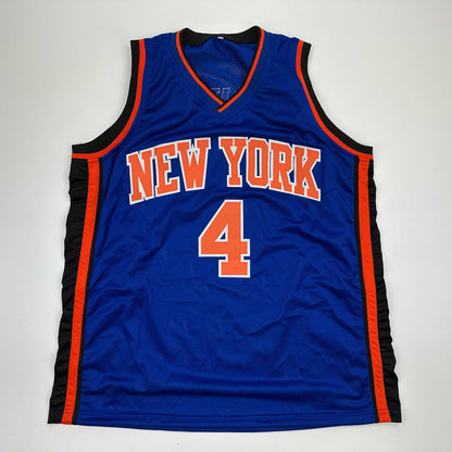 Autographed New York Knicks Nate Robinson Blue Basketball Jersey