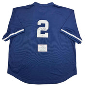 Autographed New York Yankees Derek Jeter Blue Custom Jersey