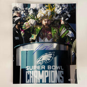 Autographed Philadelphia Eagles Jason Kelce Super Bowl Parade Speech Mummers 16x20 Football Photo