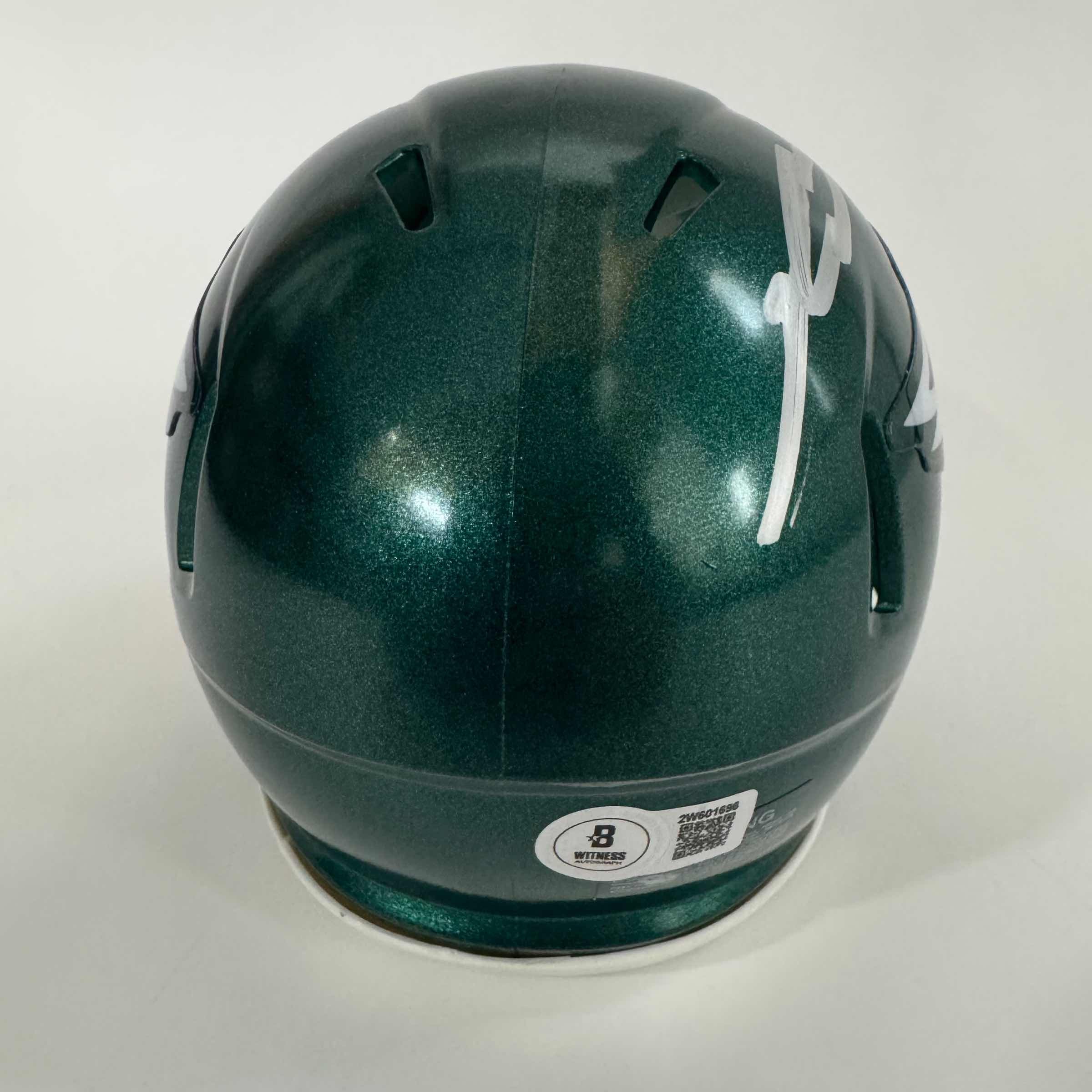 Autographed Philadelphia Eagles Jalen Carter Mini Football Helmet