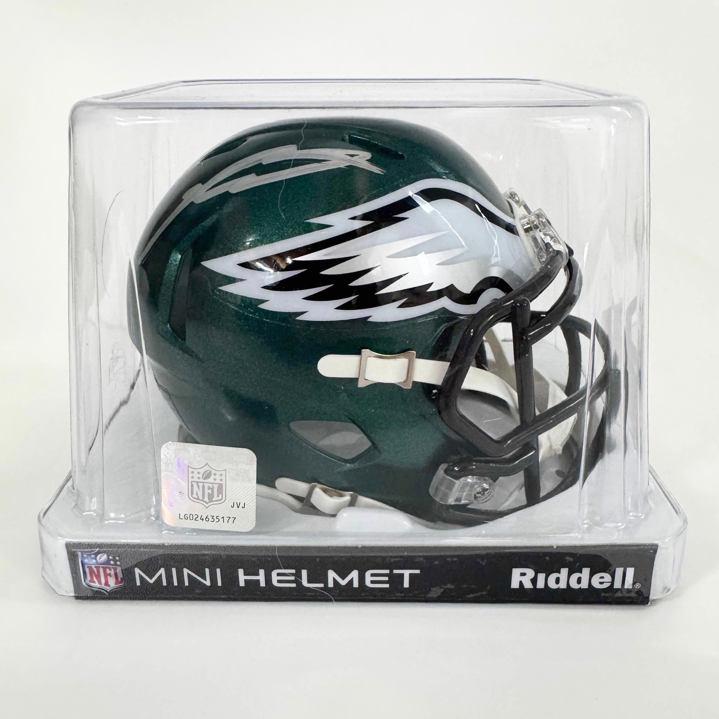 Autographed Philadelphia Eagles Jalen Carter Mini Football Helmet