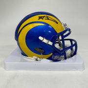 Autographed Los Angeles Rams Aaron Donald Mini Football Helmet
