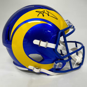 Autographed Aaron Donald Los Angeles Rams Full Size Football Helmet