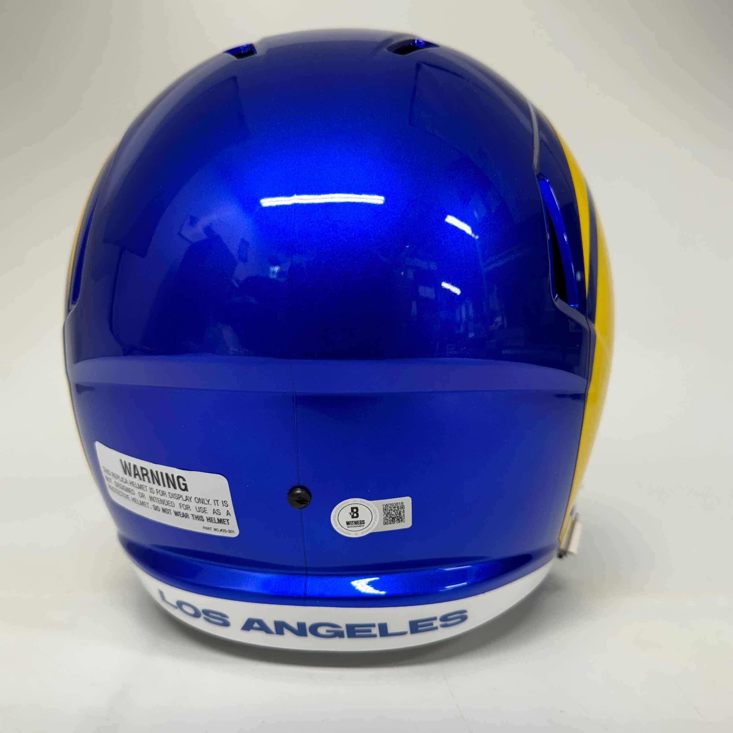 Autographed Aaron Donald Los Angeles Rams Full Size Football Helmet