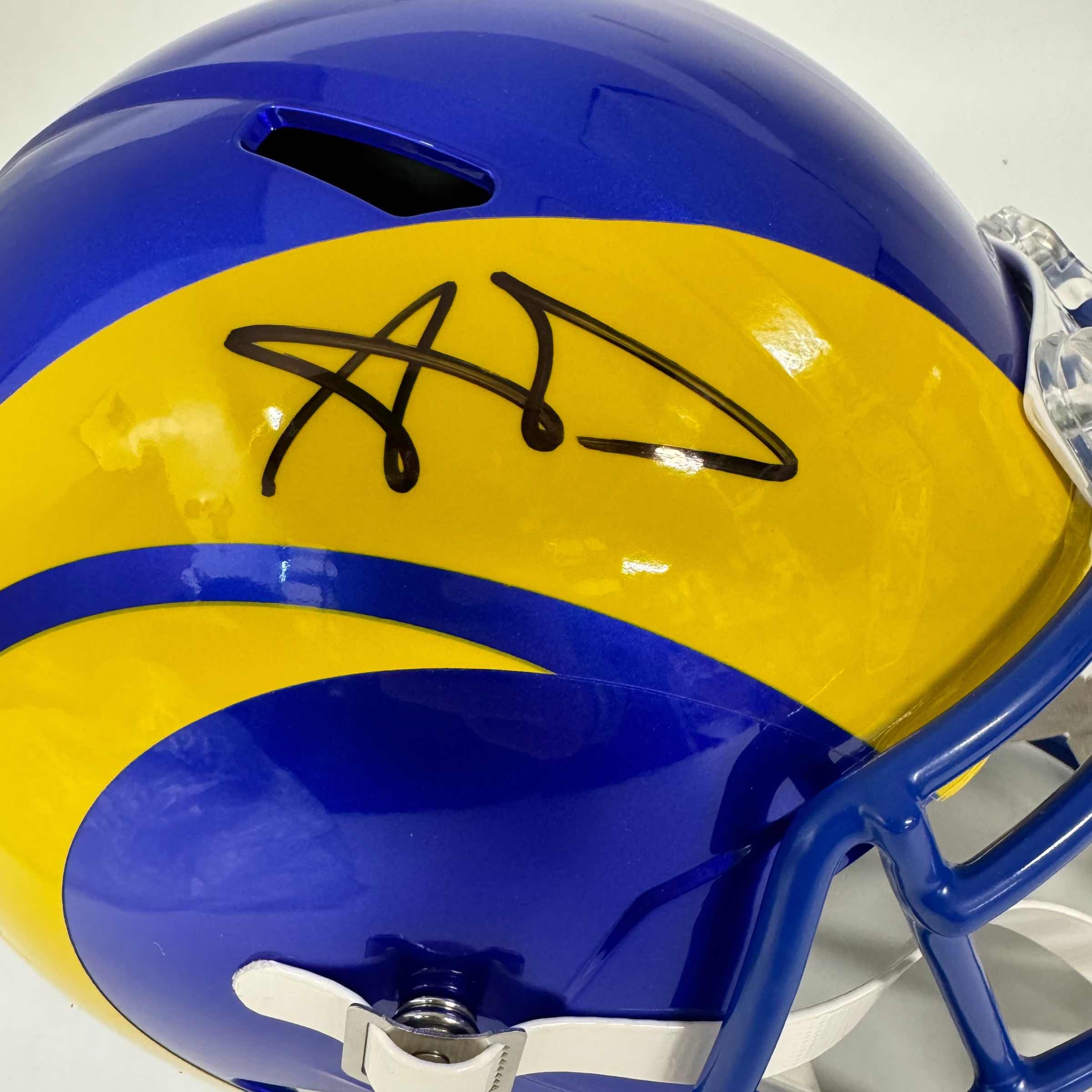 Autographed Aaron Donald Los Angeles Rams Full Size Football Helmet
