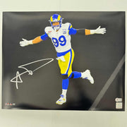 Autographed Aaron Donald Los Angeles Rams Football Photo