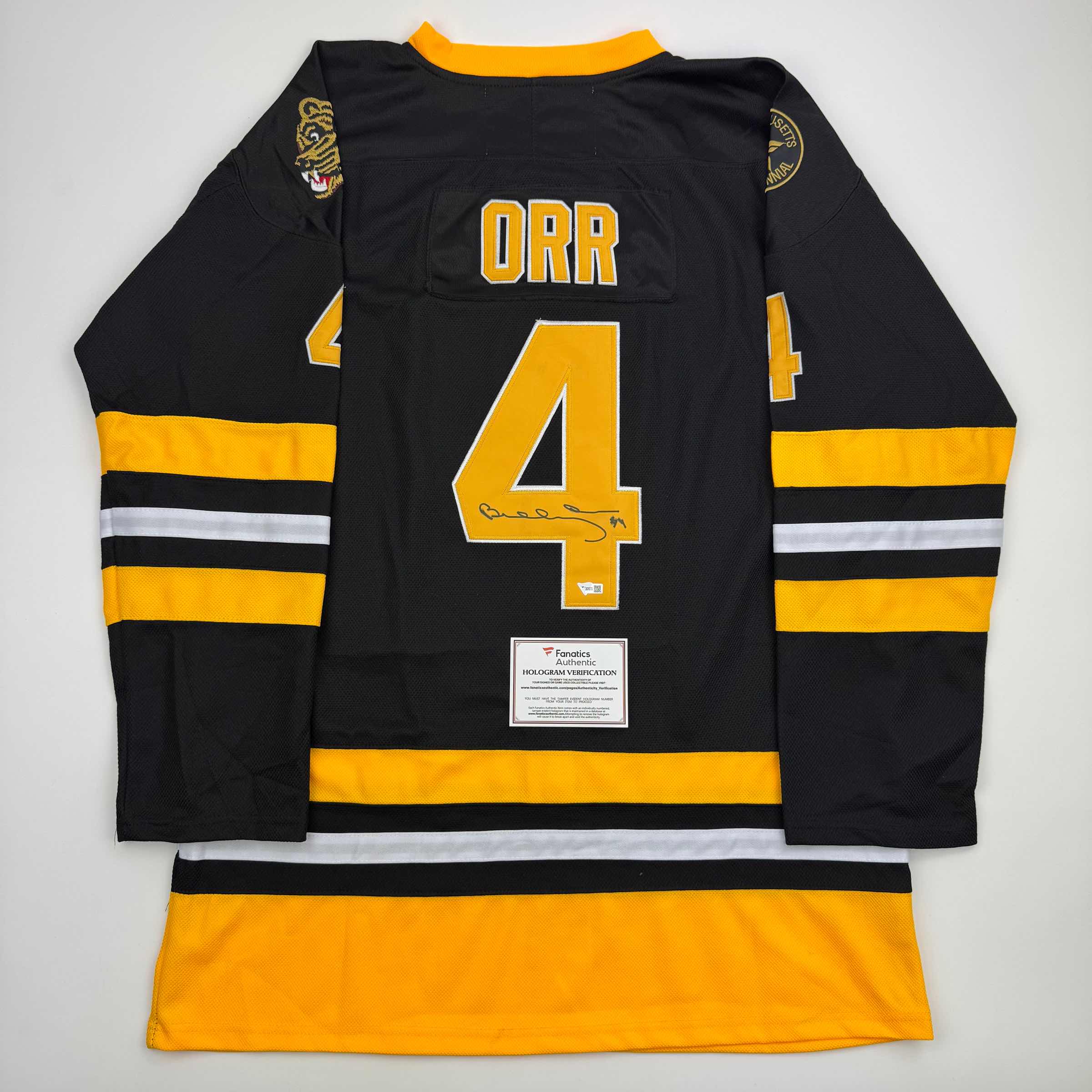 Autographed Bobby Orr Boston Bruins Black Hockey Jersey