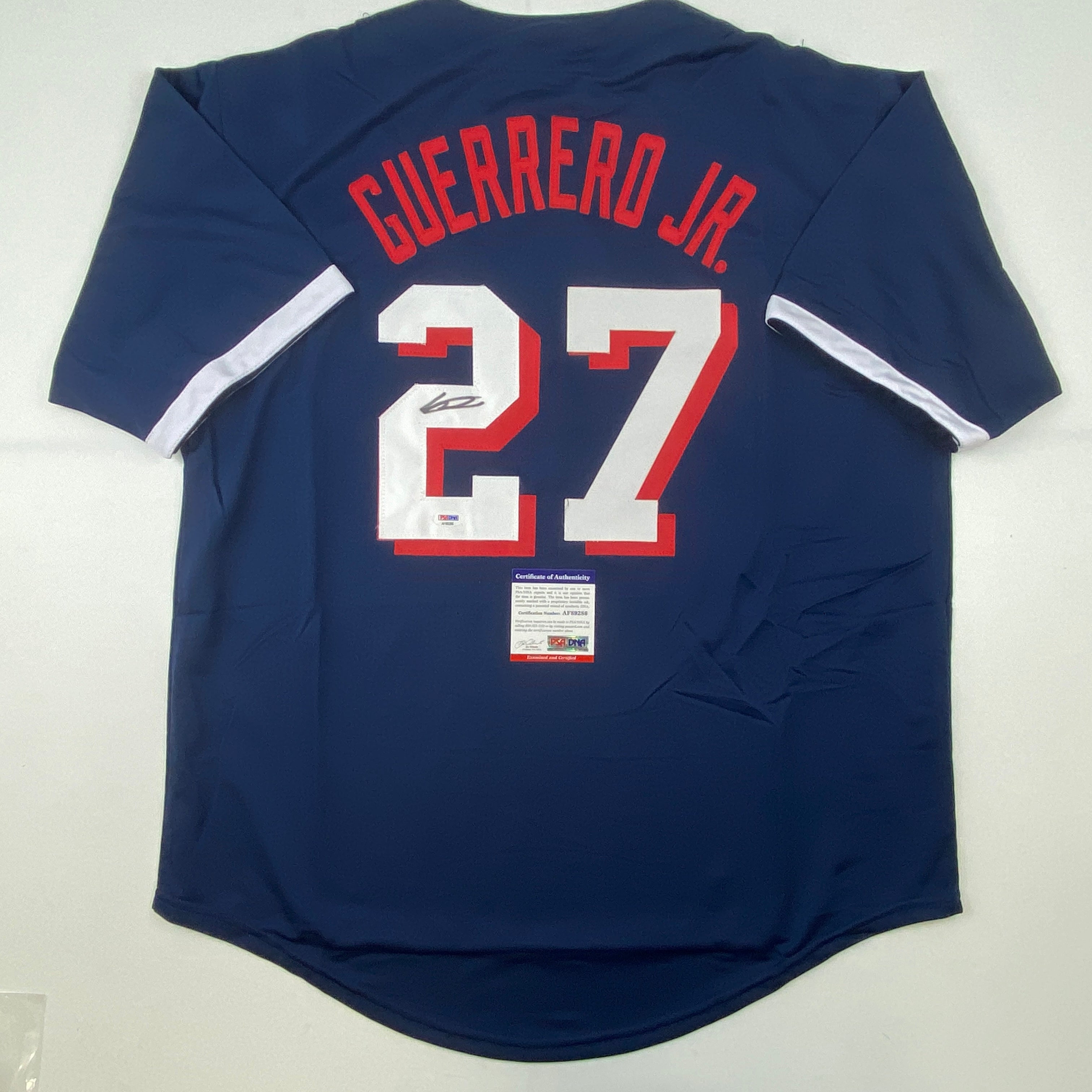 Autographed Vladimir Vlad Guerrero Jr. 2021 All-Star Game Blue Baseball Jersey