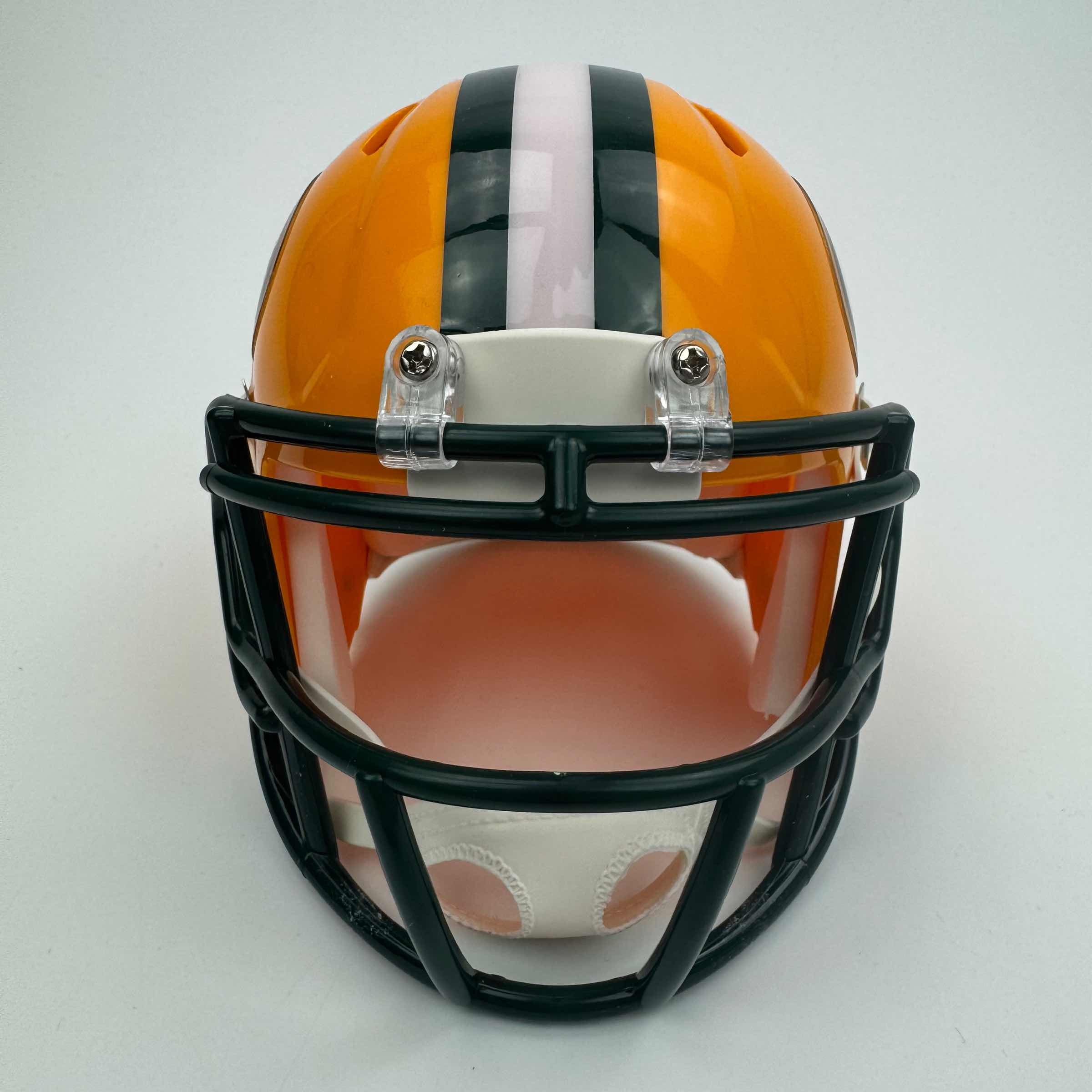 Autographed Green Bay Packers Aaron Rodgers Football Speed Mini Helmet