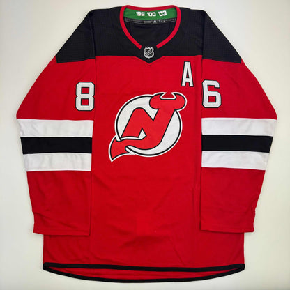 Autographed Jack Hughes New Jersey Devils Authentic Red Hockey Jersey