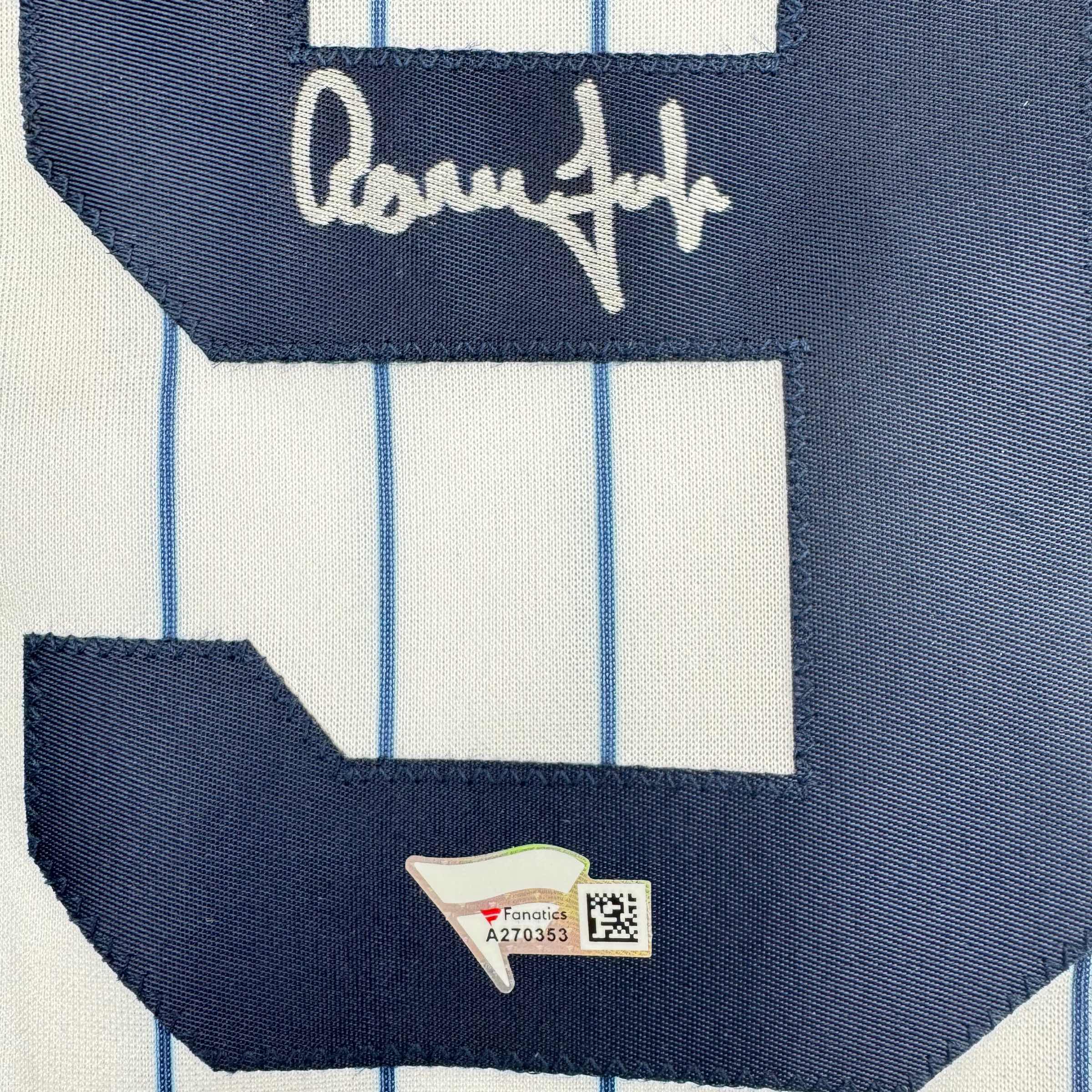 Autographed New York Yankees Aaron Judge Authentic Majestic Pinstripe Baseball Jersey