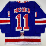 Autographed Mark Messier New York Blue Hockey Jersey