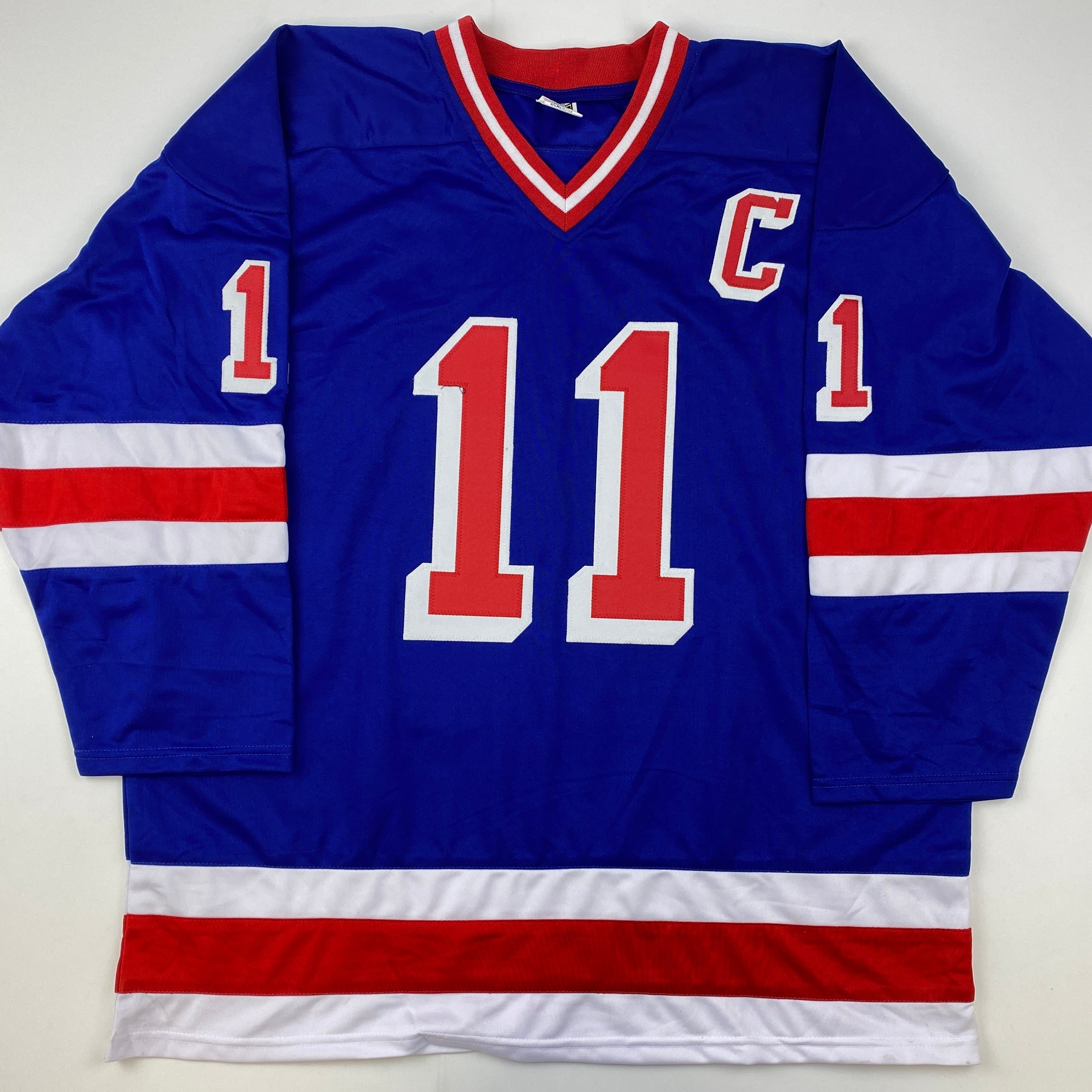 Autographed Mark Messier New York Blue Hockey Jersey