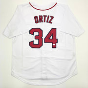 Autographed David Ortiz Boston White Baseball Jersey