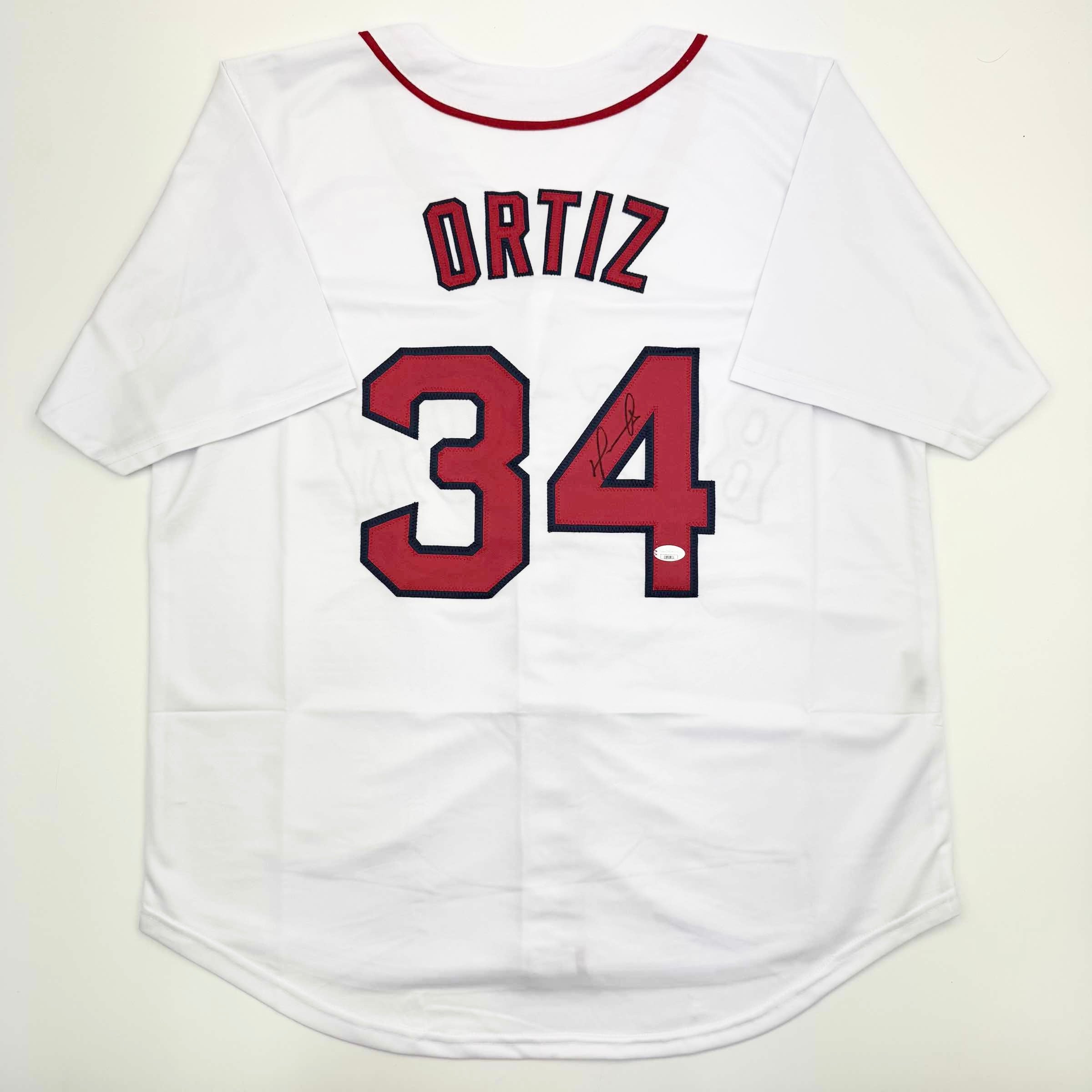 Autographed David Ortiz Boston White Baseball Jersey