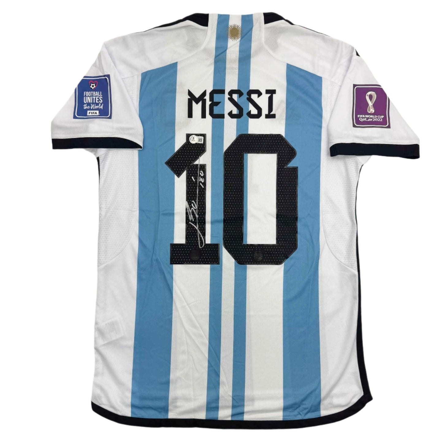 Lionel Leo Messi Autographed Argentina Blue/White Soccer Jersey