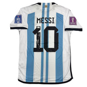 Autographed Lionel Leo Messi Argentina Blue/White Soccer Jersey