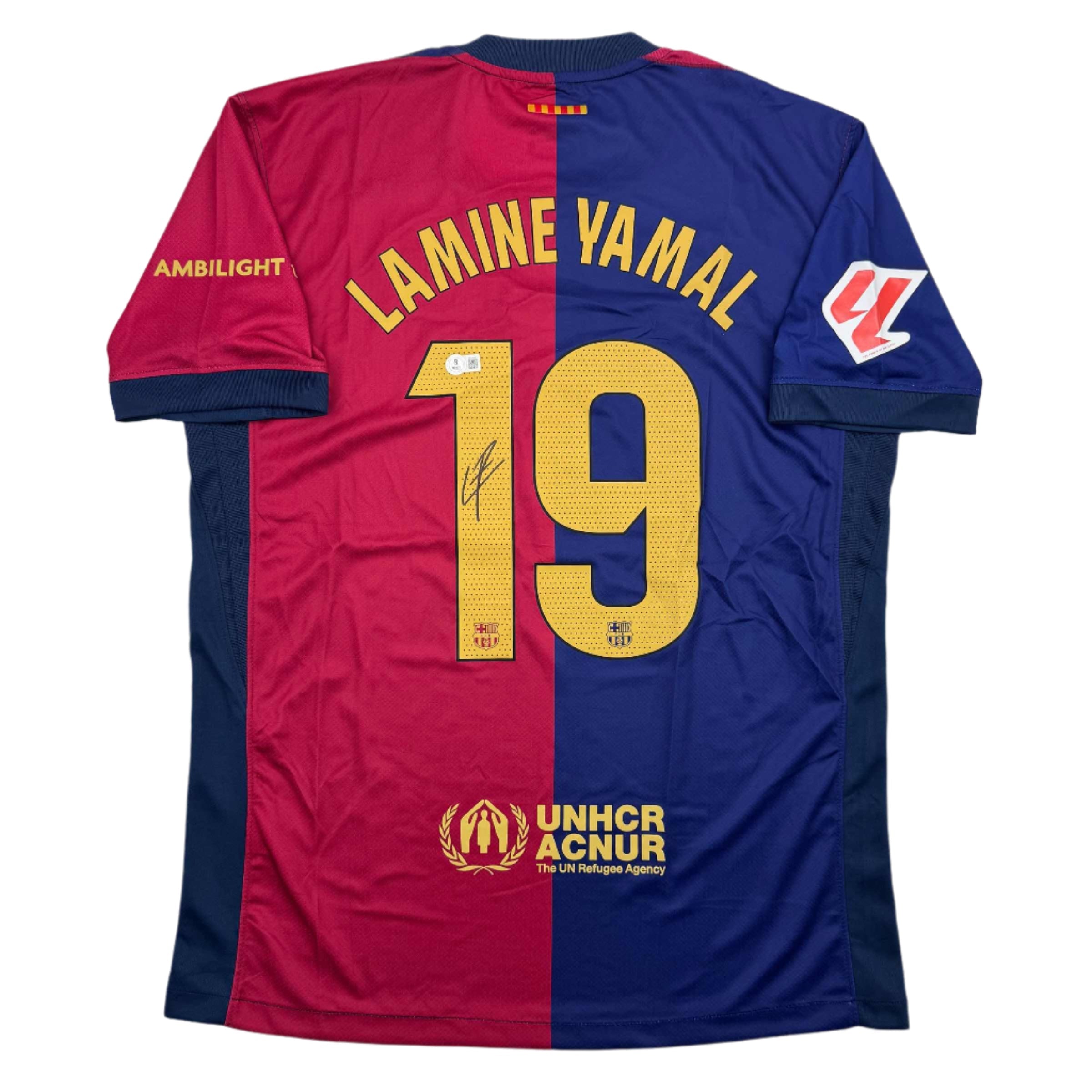 Autographed FC Barcelona Lamine Yamal Soccer Jersey
