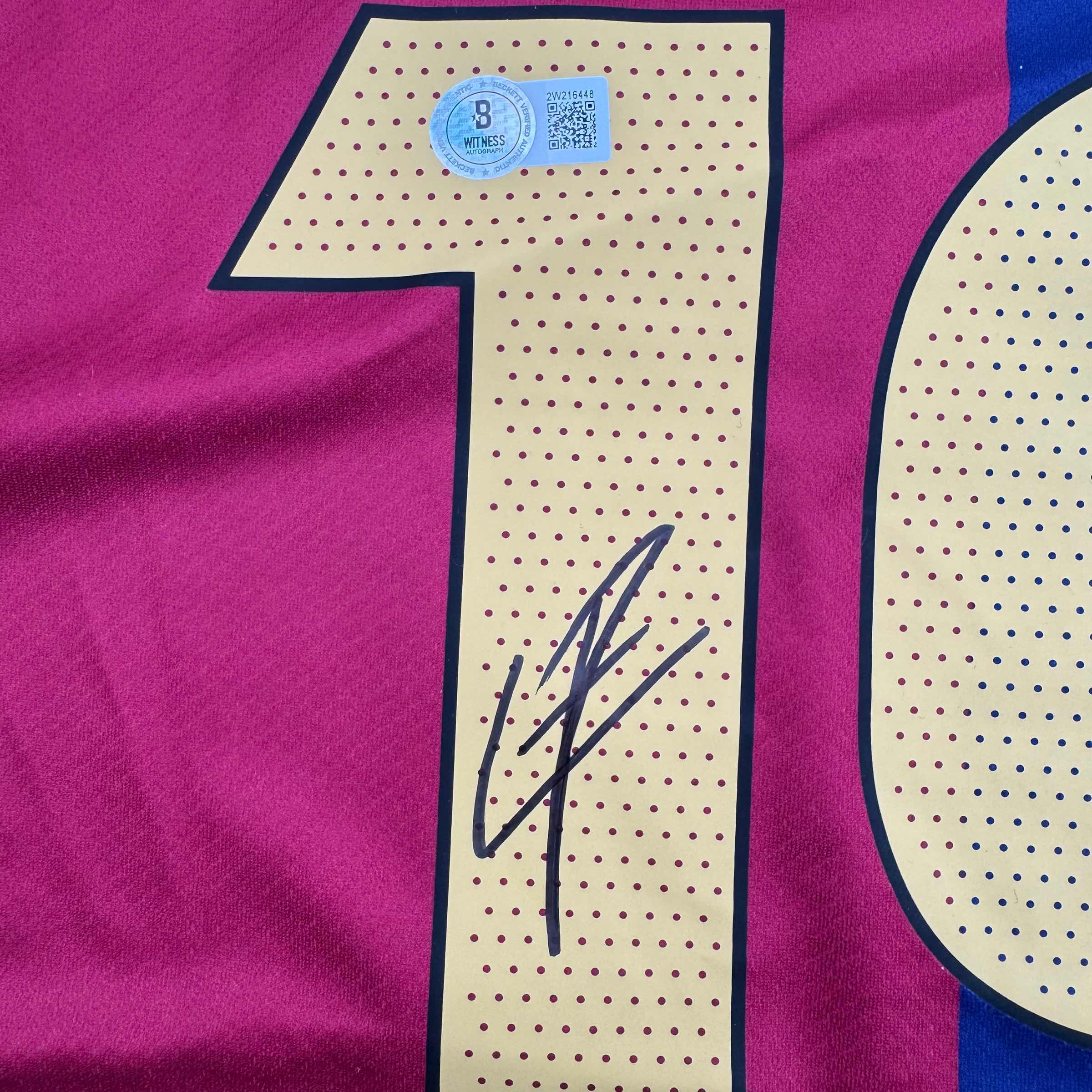Autographed FC Barcelona Lamine Yamal Soccer Jersey