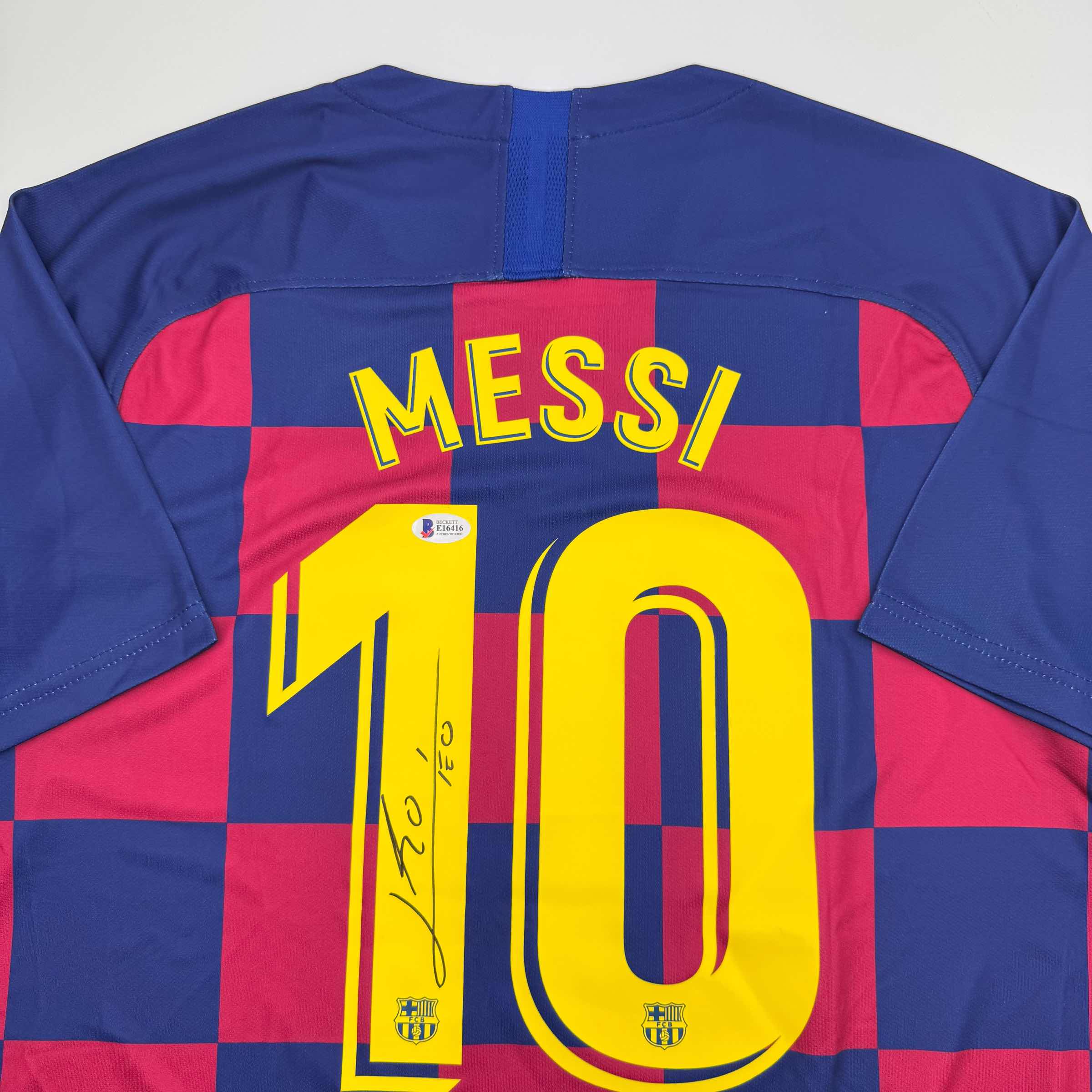 Autographed Lionel Leo Messi FC Barcelona Soccer Jersey