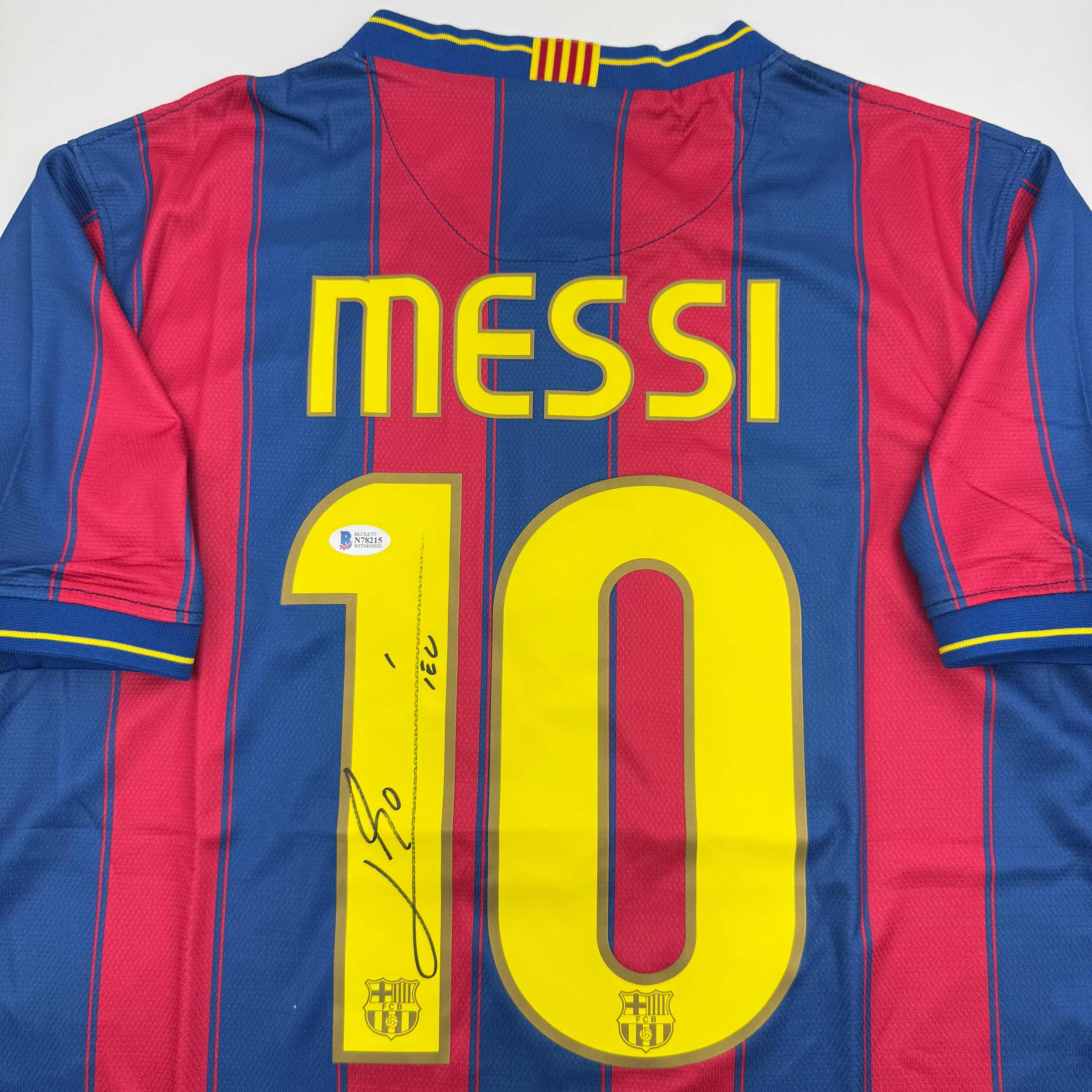 Autographed Lionel Leo Messi FC Barcelona Soccer Jersey