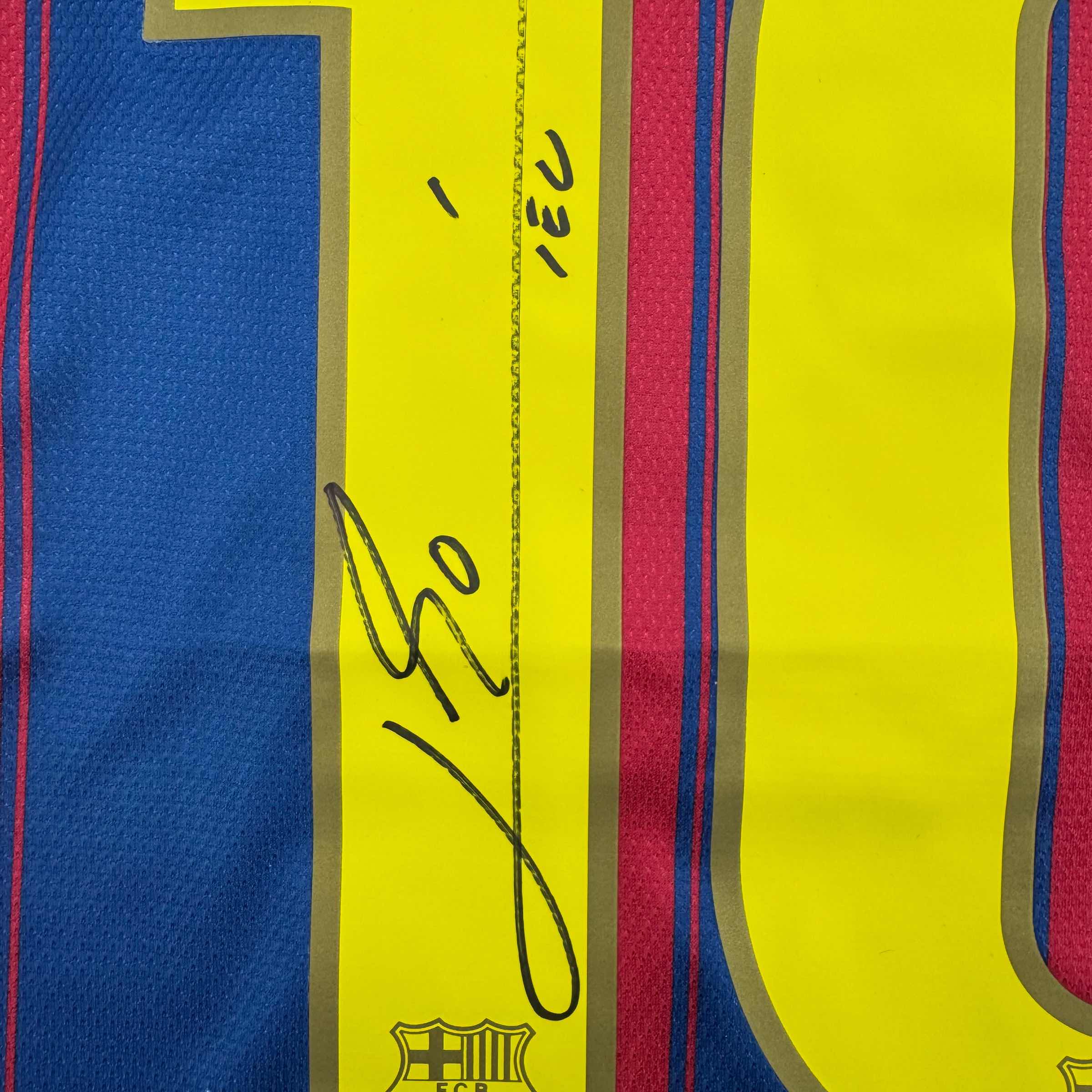 Autographed Lionel Leo Messi FC Barcelona Soccer Jersey